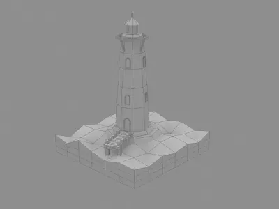 Low poly lighthouse Free low-poly 3D model