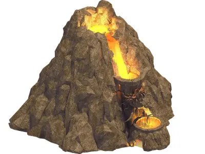 Mountain - Magma - Volcano 06 3D model