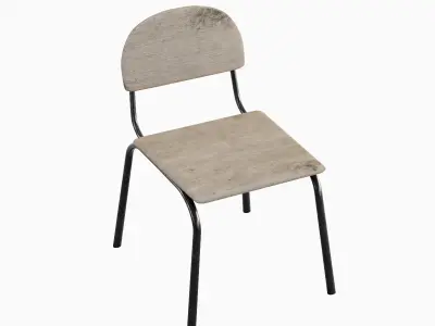 Simple Chair Set  3D model
