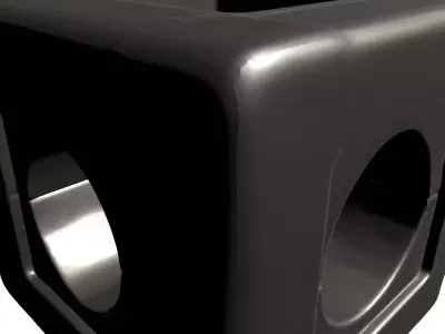 Modular Cube Connector Building Block Low-poly 3D model