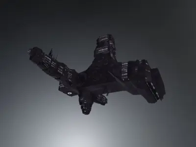 LowPoly spacecraft building Low-poly 3D model