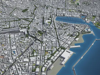 Marseille Low-poly 3D model