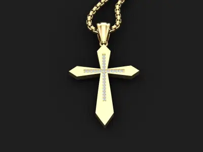 Cross Light Gold 3CP007 3DM STL 3D model