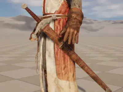 Crusader Knight Low-poly 3D model purchase