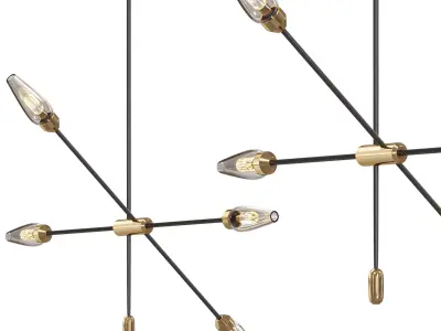 Arrow Bronze Chandelier 3D model