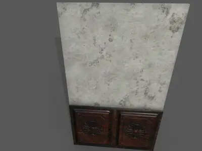 Old Plaster Wall Low-poly 3D model