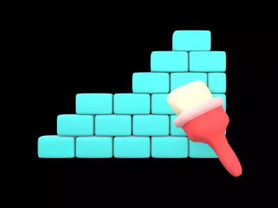 Paint Wall Icon v1 003 Low-poly 3D model