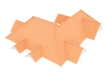 Realistic Roof Shingles 14 3D model