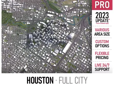 Houston Low-poly 3D model