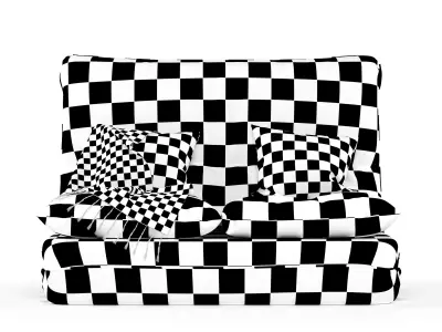 Merax Foldable Floor Couch Sofa 3D model