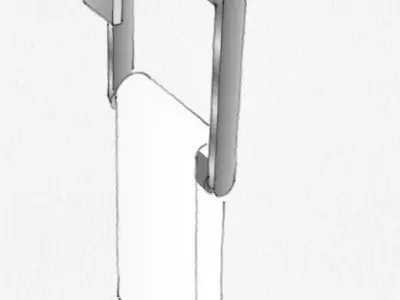 Restoration Hardware Lambeth Knurled Towel Ring 3D model