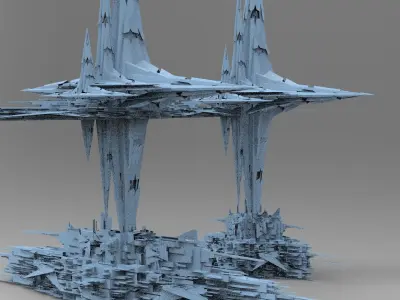 Sunlight Crystal Shard Tower 4 3D model