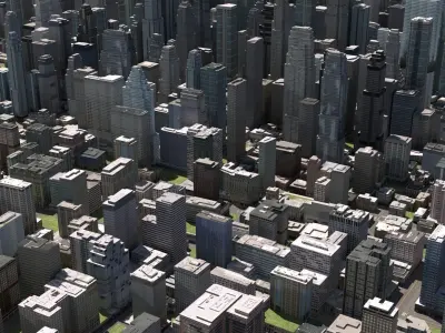 City 51 Low-poly 3D model