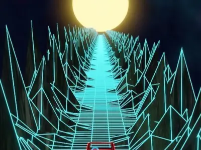 Space mountain Free low-poly 3D model