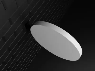 Sign Board on Wall 3D model