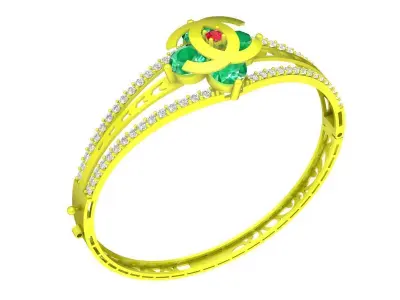 Luxury Split Shank Gemstone Ring for Women 6416 3D print model