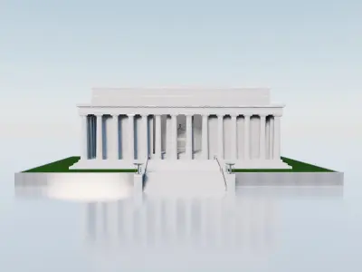 The Abraham Lincoln Memorial Low-poly 3D model