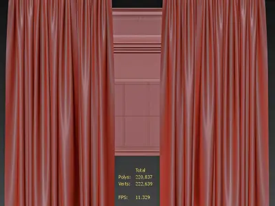  Curtain modern 3 3D model