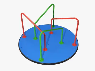 Carousel Merry-go-round 04 3D model