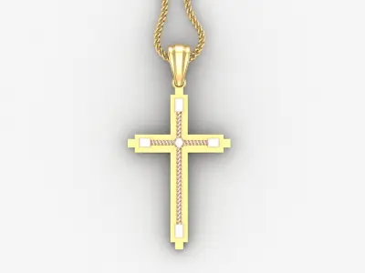 Cross Light Gold 4CP064 3DM STL 3D print model