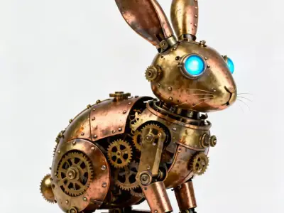 Realistic Steampunk Easter And Mechanical Spring Collection 3D Model Pack