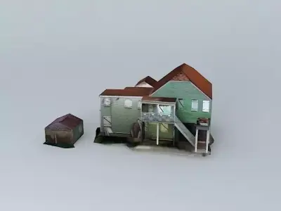 A Typical Residential and Business Building in Christiansted 3D model