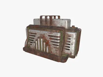 SciFi Bank A10 Abandoned - Sci Fi Exterior Design Low-poly 3D model
