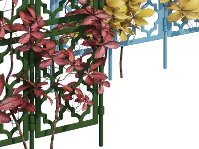 Smyorr metal fence with vines 3D model