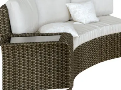 GardenSofa circular sofa and coffee table 3D model