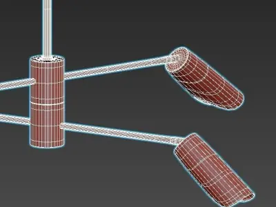 ramond chandelier with four lights and finish 3D model