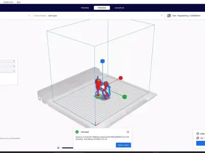 Futuristic Robot Technician with Control Panel  3D print model