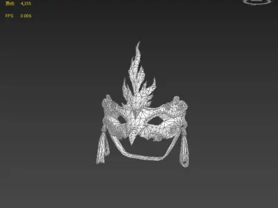 Next generation face mask Low-poly 3D model