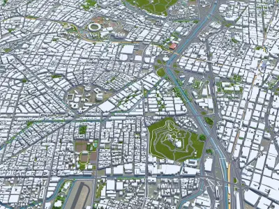 Medellin Antioquia Colombia 30km Low-poly 3D model