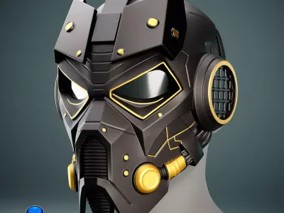 Post-apocalypse Sci-fi Cosplay Mask 3D print model