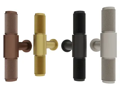 Doorhandle kitchen cabinet with gold handle Free 3D model