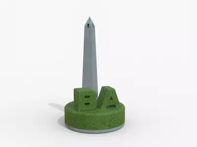 Buenos Aires Obelisk  Architectural Landmark 3D Model 3D print model