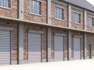 12 PBR Industrial Buildings Collection 3D Model Pack