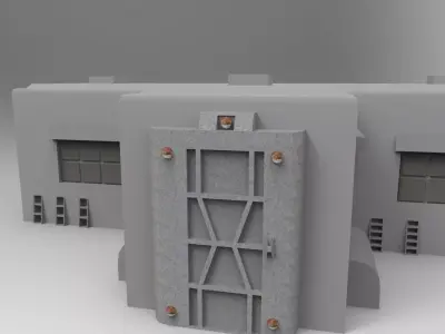 Sc-fi Building Low-poly 3D model