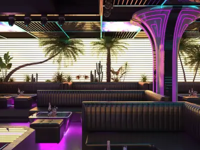 Modern bar  3D model