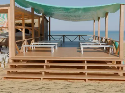 beachside clubhouse 3D model