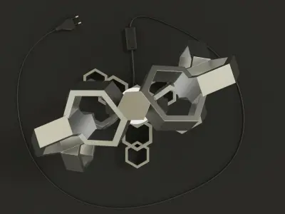 Hexagonal chaotical lamp 3D model