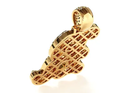 Tattoo fonts R alphabet pendent 3D print model