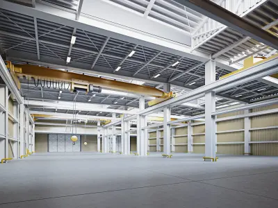 Warehouse Interior - Exterior  3D model