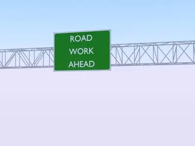Highway sign 3D model