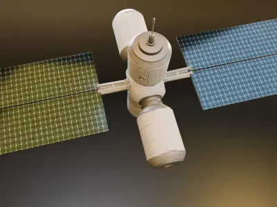 3D space station NASA satellite Free 3D model