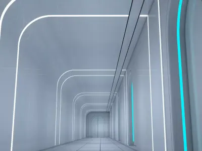 Futuristic Interior 3D model