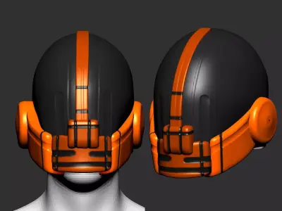 helmet high poly sculpt 3d printable  3D model 107