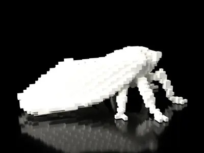 Cicada Minecraft Voxel Low-poly 3D model