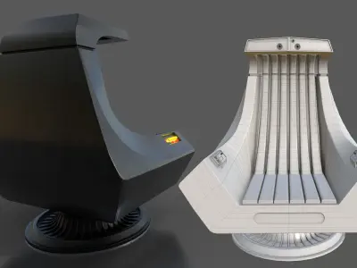 Emperors Throne Low-poly 3D model