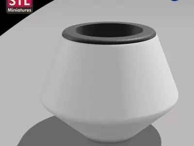 Hydroponic Planter - LANDER with Half Moon Design FILE 3D STL 3D print model